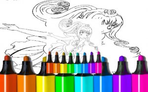 Anime Blue Mermaid Coloring Game Online