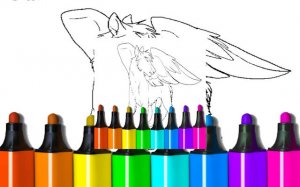 Anime Wolves Coloring Book Online Game
