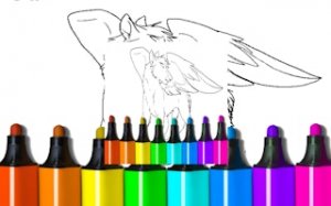 Wolf Art Coloring Book for Kids
