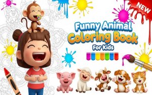 Funny Animal Coloring Book for Kids - Free Creative Online Game