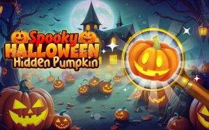 Spooky Halloween Hidden Pumpkin Puzzle Game - Hidden Object Game